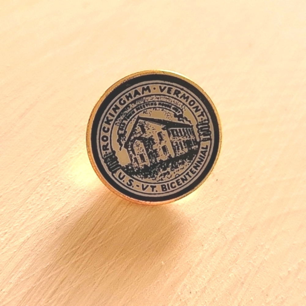 Rockingham Vermont U.S. VT. Bicentennial Lapel Pin